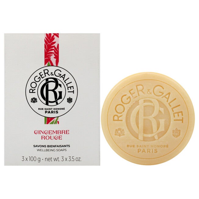 Wellbeing Soap Set - Red Ginger by Roger & Gallet for Unisex - 3 x 3.5 oz Soap, NA, hi-res image number null