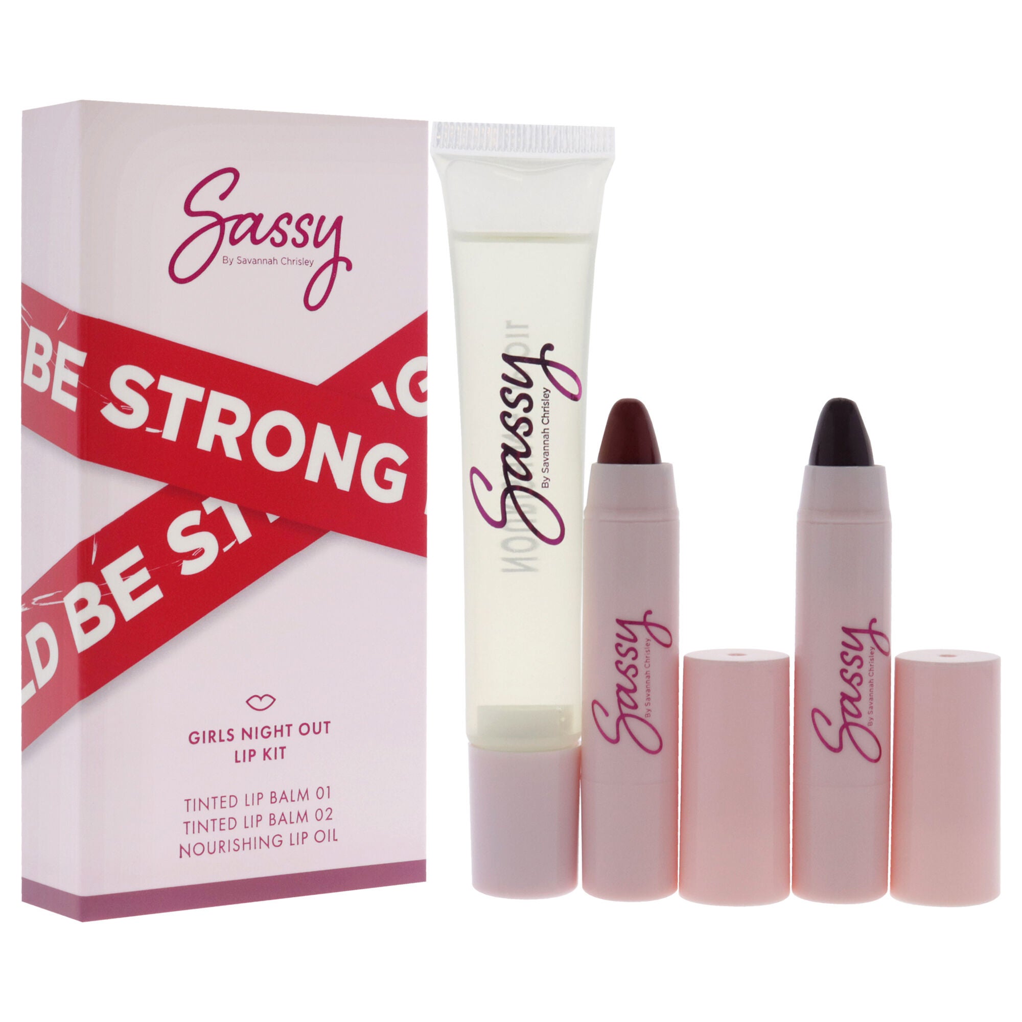 Breakup Collection Lip Kit - Girls Night Out by Sassy by Savannah Chrisley for Women - 3 Pc Nourishing Lip Oil, 2Pc Tinted Lip Balms, , alternate image number 6