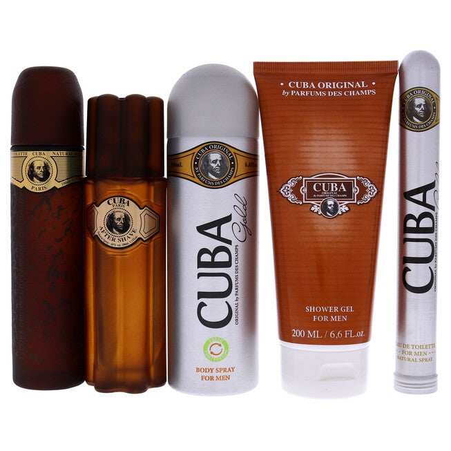 Cuba Gold Must Have by Cuba for Men - 5 Pc Gift Set 3.3oz EDT Spray, 1.17oz EDT Spray, 3.3oz After Shave, 6.7oz Body Spray, 6.7oz Shower Gel, , alternate image number null