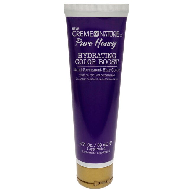 Pure Honey Hydrating Color Boost Semi-Permanent Hair Color - Royal Purple by Creme of Nature for Unisex - 3 oz Hair Color, NA, alternate image number null