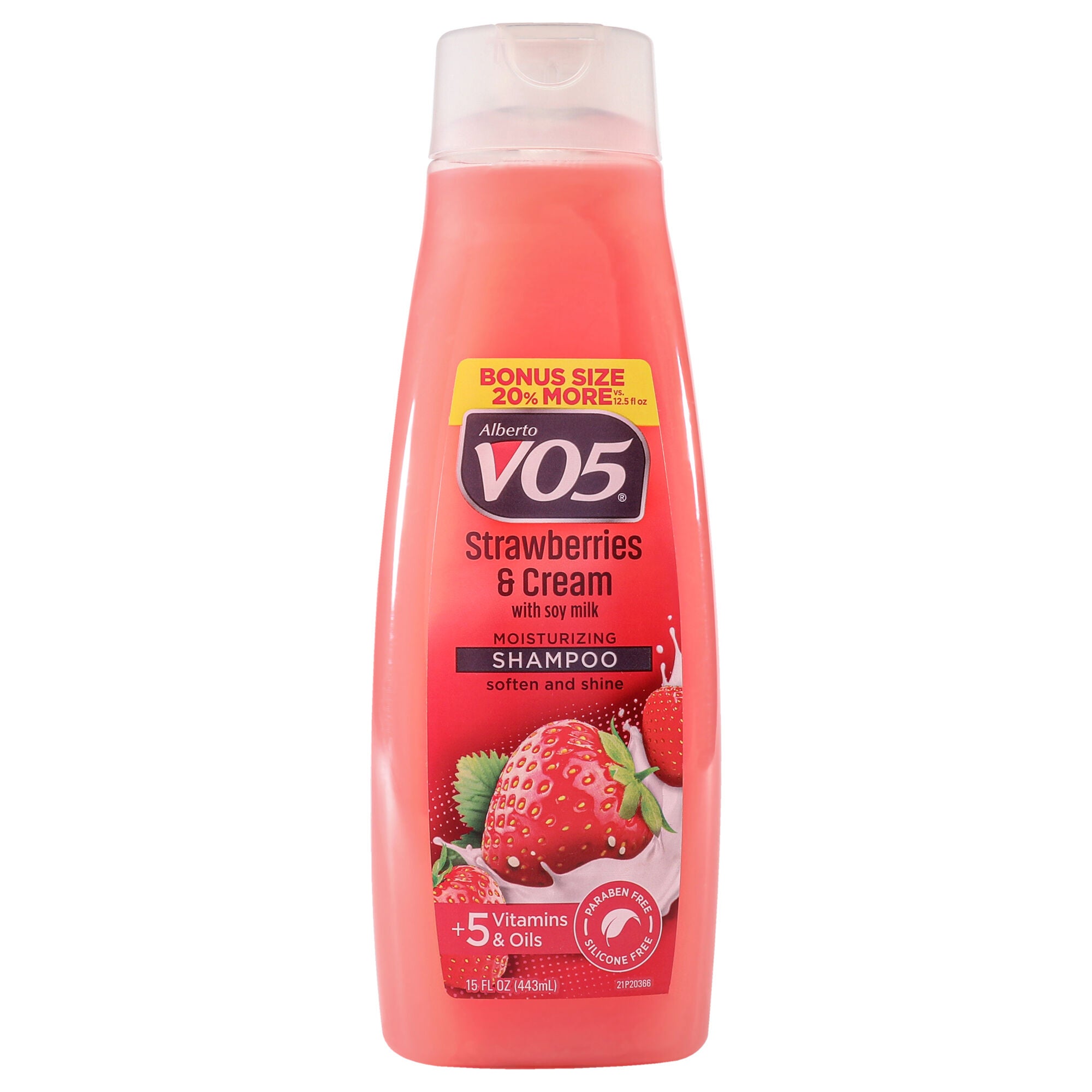 Moisturizing Strawberries Cream Shampoo by Alberto VO5 for Unisex - 15 oz Shampoo, See Description, hi-res image number 0