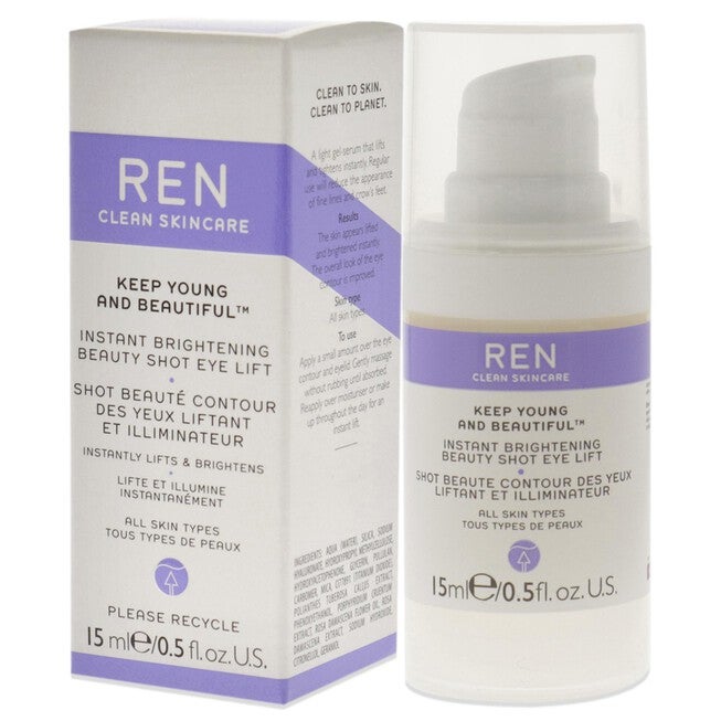 Keep Young and Beautiful Instant Brightening Beauty Shot Eye Lift by REN for Women - 0.5 oz Serum, NA, alternate image number null