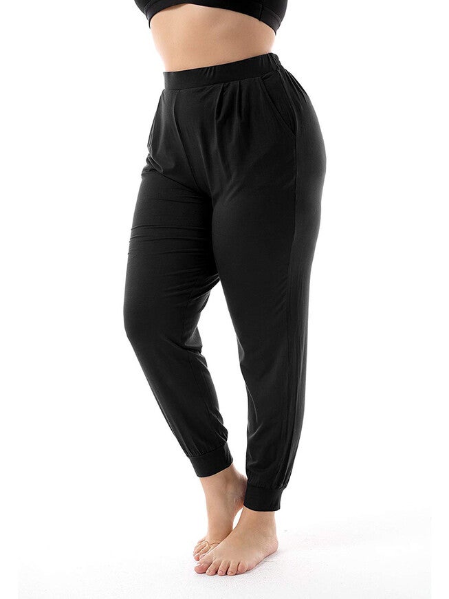Stretchy Lounge Pants, Black, hi-res image number null