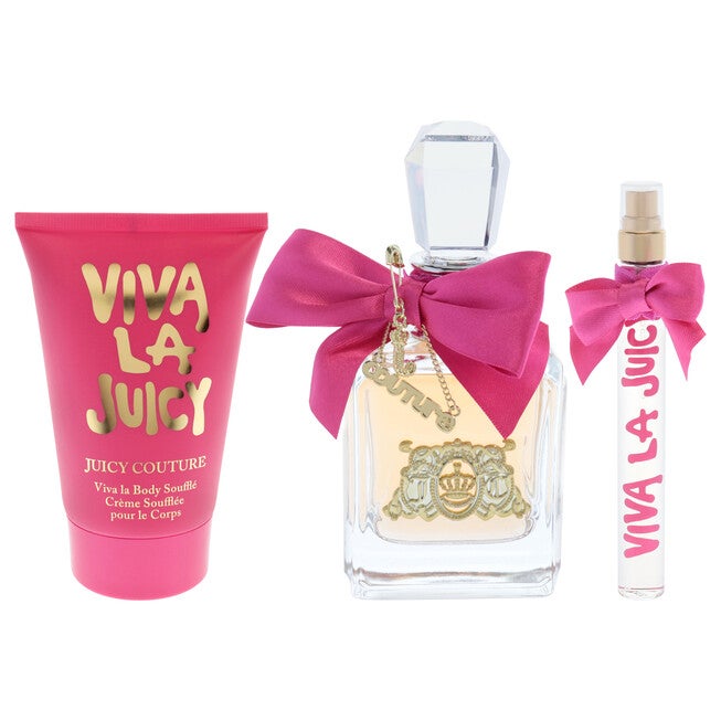 Viva La Juicy by Juicy Couture for Women - 3 Pc Gift Set 3.4oz EDP Spray, 0.33oz EDP Spray, 4.2oz Body Souffle, , alternate image number null