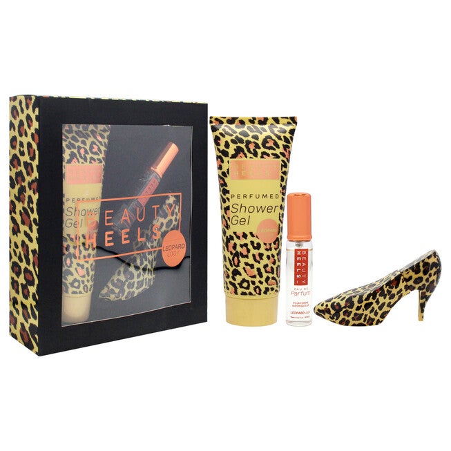 Beauty Heels Leopard Edition by Glamour and Heels for Women - 3 Pc Gift Set 1oz EDP Spray, 0.51oz EDP Spray, 4oz Shower Gel, , alternate image number null