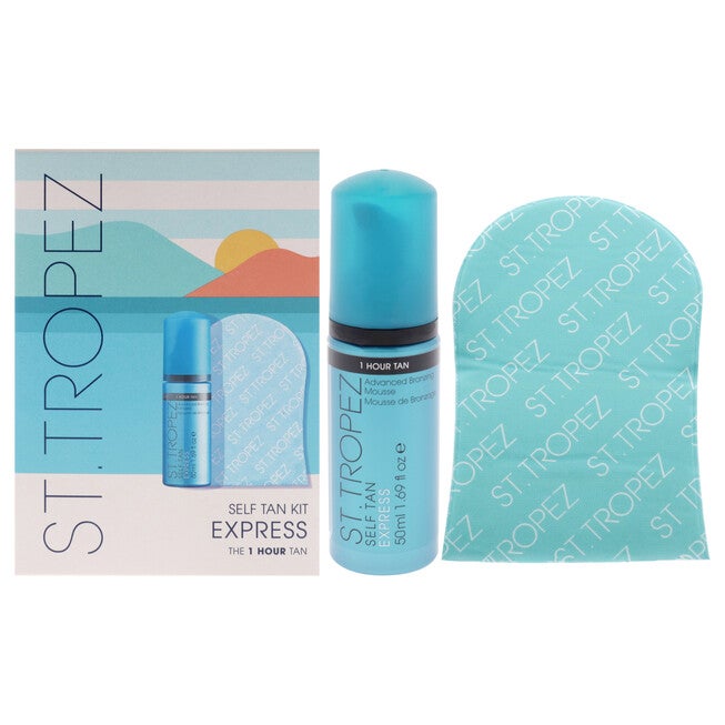 Self Tan Express Kit by St. Tropez for Unisex - 2 Pc 1.69oz Advance Bronzing Mousse, Velvet Luxe Applicator Mitt, NA, hi-res image number null