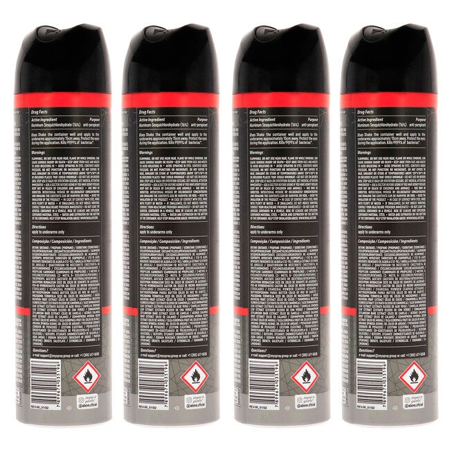 48 Hours Elements Antibac Antiperspirant Deodorant - Carbon by Above for Men - 3.17 oz Deodorant Spray - Pack of 4, , alternate image number null