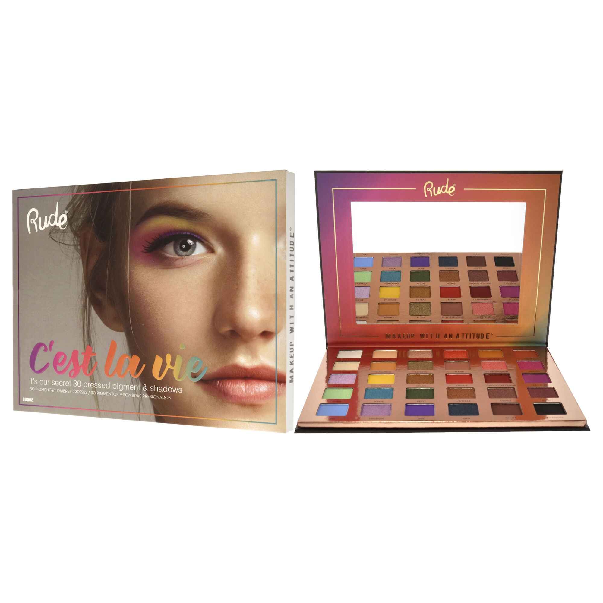 Cest La Vie 30 Eyeshadow Palette by Rude Cosmetics for Women - 1.13 oz Eye Shadow, See Description, alternate image number 3