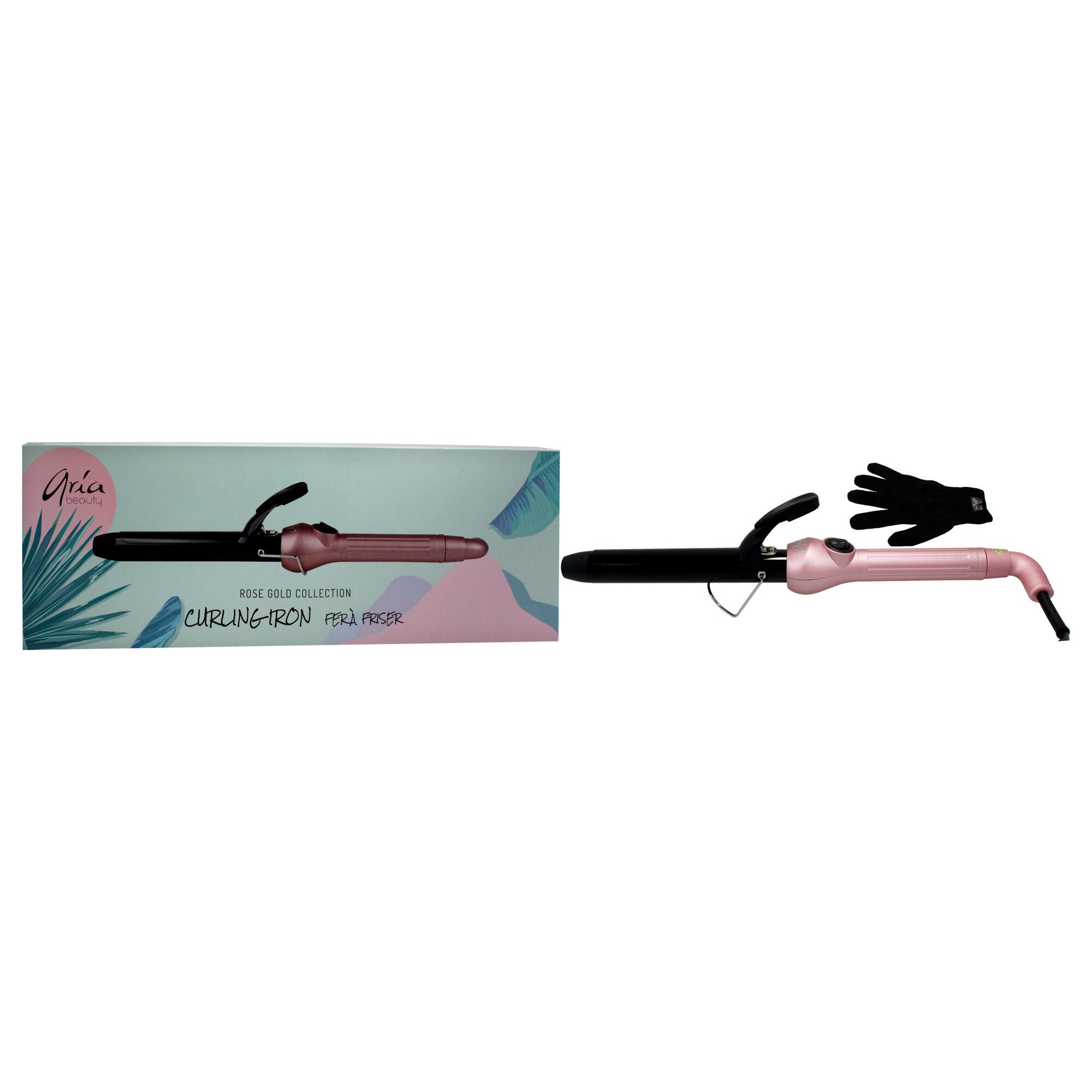 Curling Iron - Rose Gold by Aria Beauty for Women - 1 Inch Curling Iron, See Description, alternate image number 1