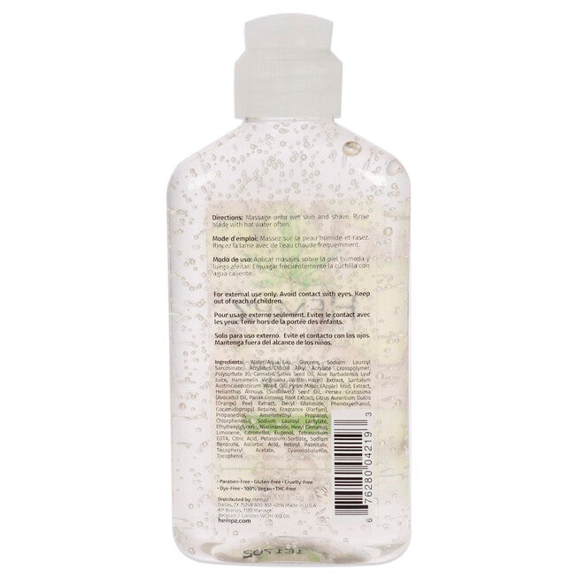 Fresh Fusions Sandalwood and Apple Herbal Shave Gel by Hempz for Unisex - 6 oz Shave Gel, , alternate image number null