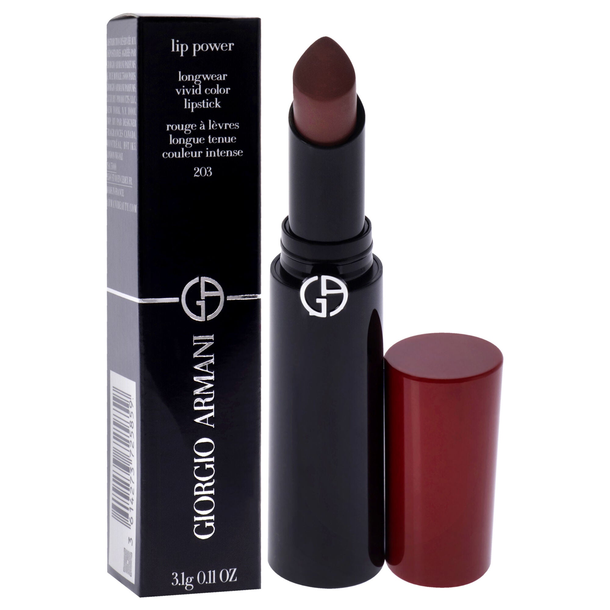 Lip Power Longwear Vivid Color Lipstick - 203 Mystery by Giorgio Armani for Women - 0.11 oz Lipstick, , alternate image number 6