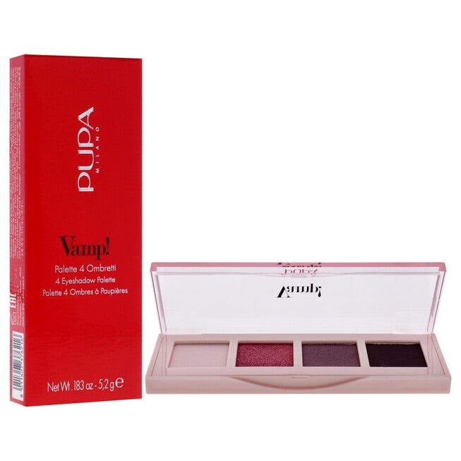 Vamp! 4 Eyeshadow Palette - 004 Vibrant Plum by Pupa Milano for Women - 0.183 oz Eye Shadow, NA, alternate image number null
