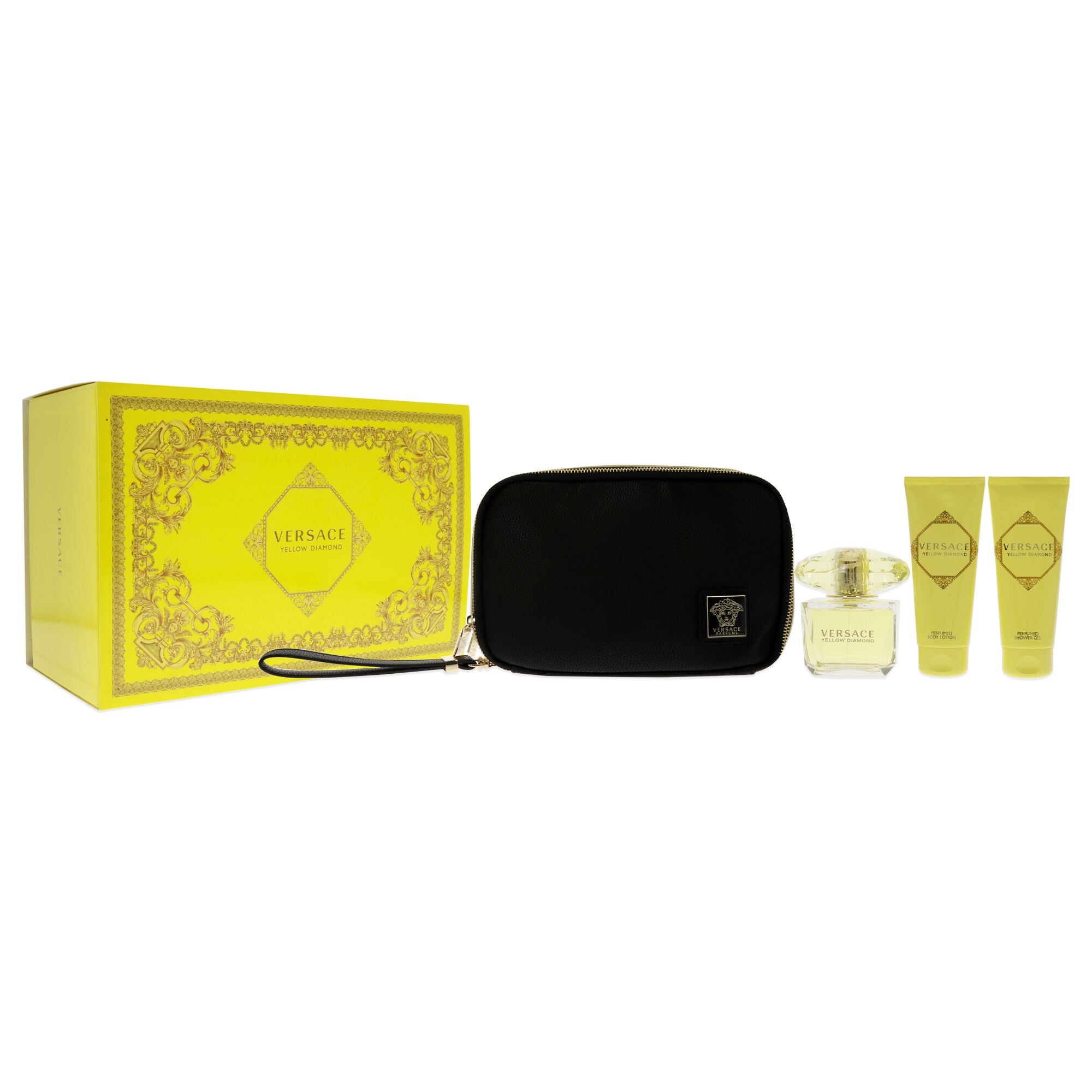 Versace Yellow Diamond by Versace for Women - 4 Pc Gift Set 3oz EDT Spray, 3.4oz Shower Gel, 3.4oz Body Lotion, Bag, See Description, alternate image number 2
