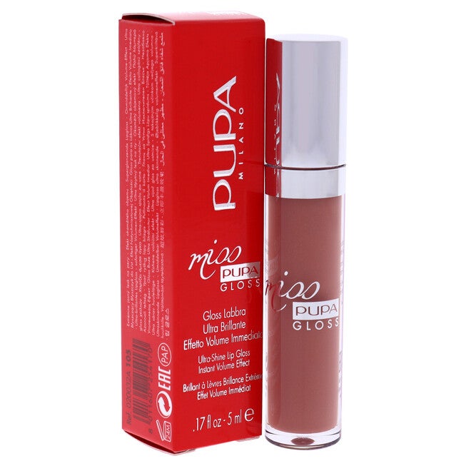 Miss Pupa Gloss Ultra-Shine Lip Gloss - 105 Majestic Nude by Pupa Milano for Women - 0.17 oz Lip Gloss, NA, alternate image number null