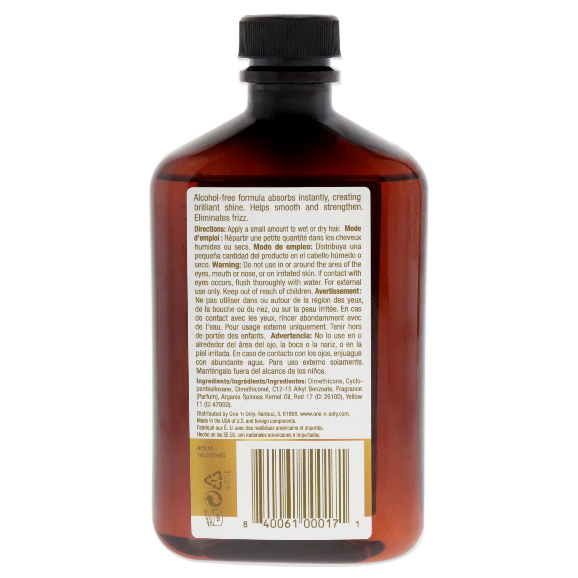 Argan Oil Treatment by One n Only for Unisex - 8 oz Treatment, See Description, alternate image number 2