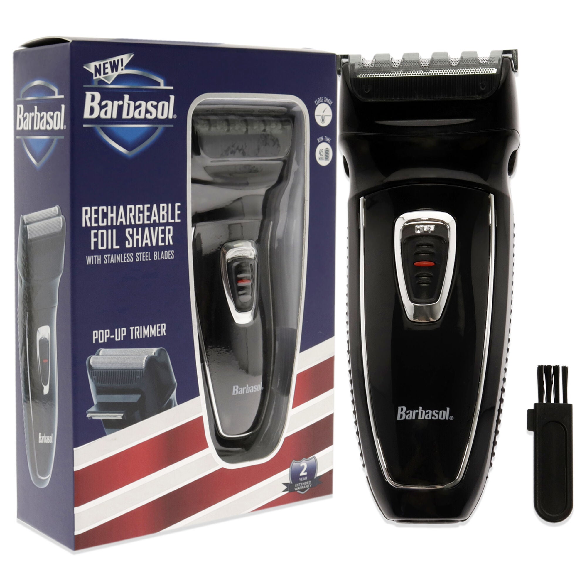 Rechargeable Foil Shaver With Pop-Up Trimmer by Barbasol for Men - 1 Pc Trimmer, See Description, alternate image number 1