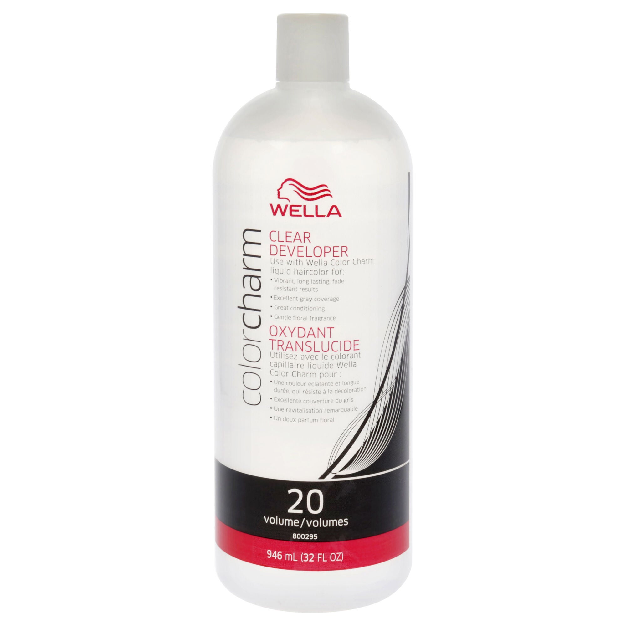 Color Charm 20 Volume Clear Developer by Wella for Unisex - 32 oz Lightener, See Description, hi-res image number 0
