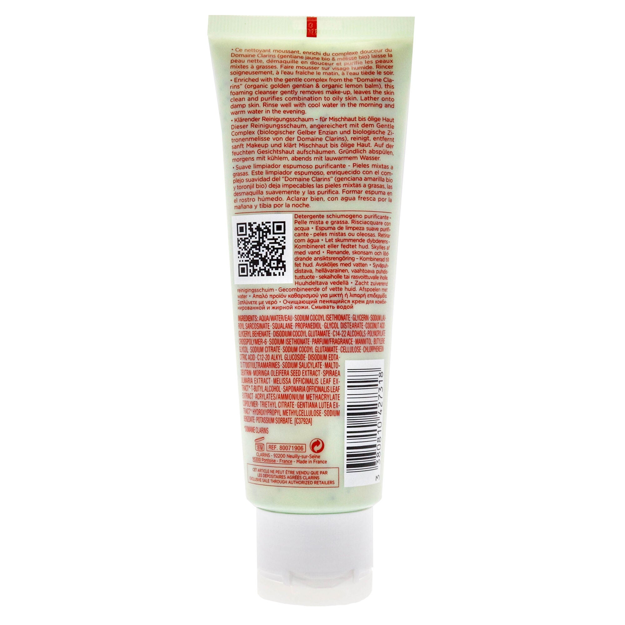 Purifying Gentle Foaming Cleanser by Clarins for Unisex - 4.2 oz Cleanser, See Description, alternate image number 2