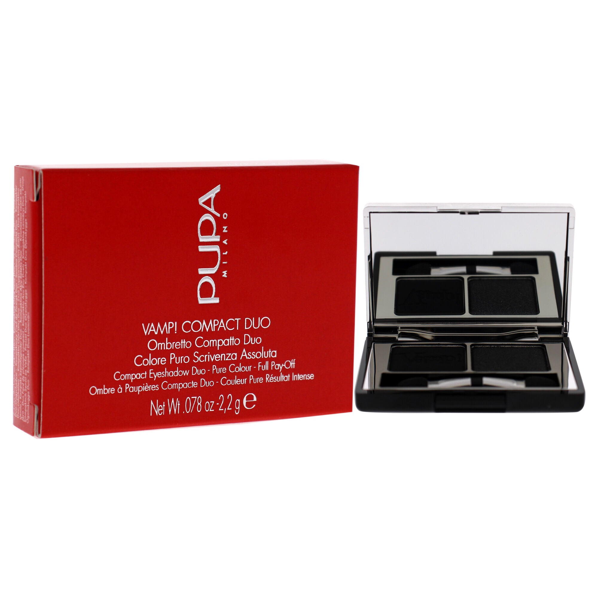 Vamp! Compact Duo Eyeshadow - 007 Dark Night by Pupa Milano for Women - 0.078 oz Eye Shadow, See Description, alternate image number 1