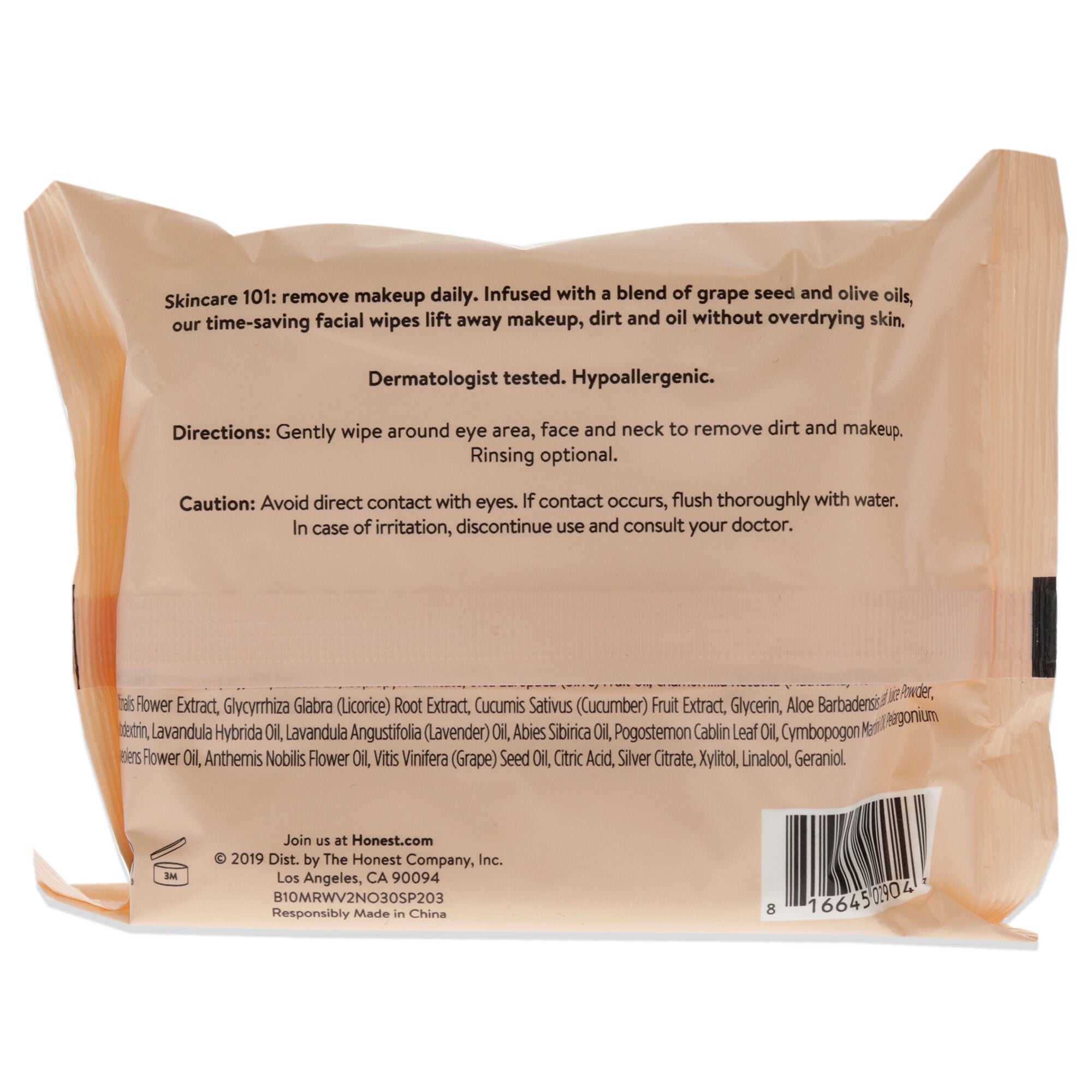 Makeup Remover Wipes by Honest for Unisex - 30 Count Wipes, , alternate image number 3