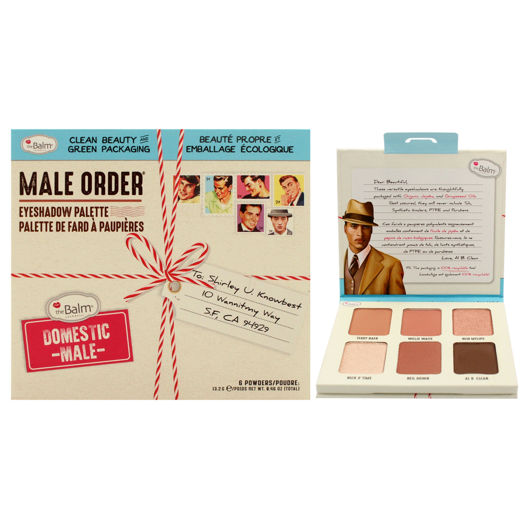 Male Order Domestic Eyeshadow Palette by the Balm for Women - 0.46 oz Eye Shadow, See Description, hi-res image number 0