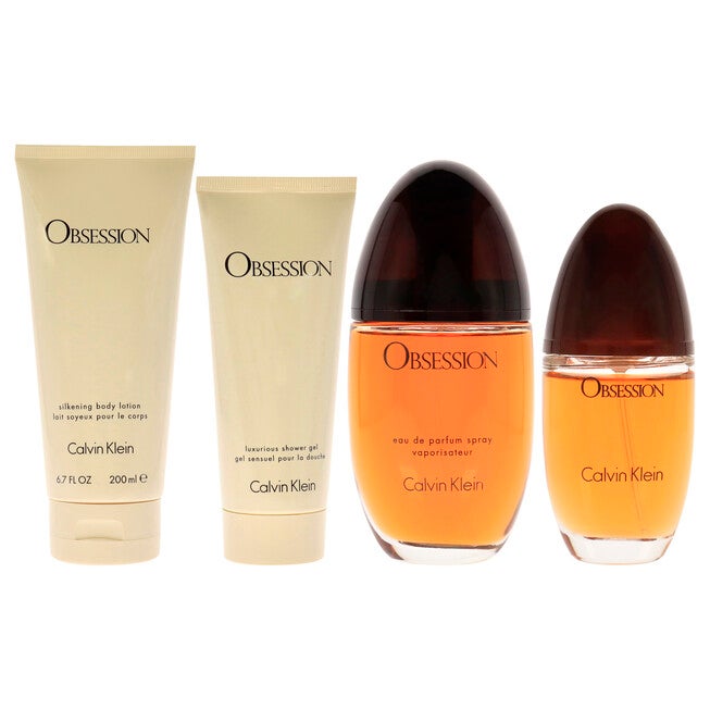 Obsession by Calvin Klein for Women - 4 Pc Gift Set 3.3oz EDP Spray, 0.5oz EDP Spray, 3.4oz Shower Gel, 6.7oz Body Lotion, , alternate image number null