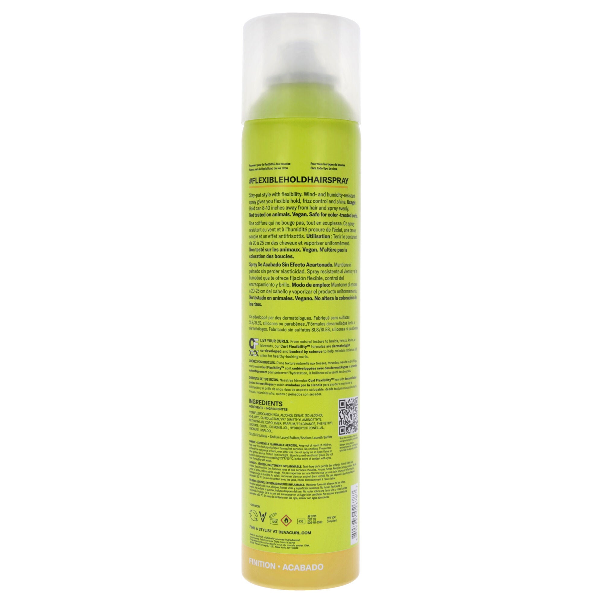 Flexible Hold Hairspray-NP by DevaCurl for Unisex - 10 oz Hair Spray, See Description, alternate image number 2