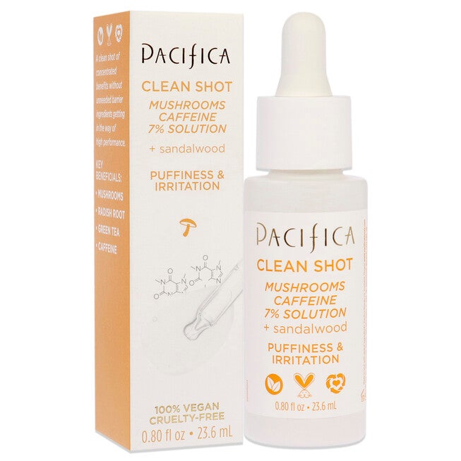 Clean Shot Mushrooms and Caffeine 7 Percent by Pacifica for Unisex - 0.80 oz Serum, See Description, alternate image number 1