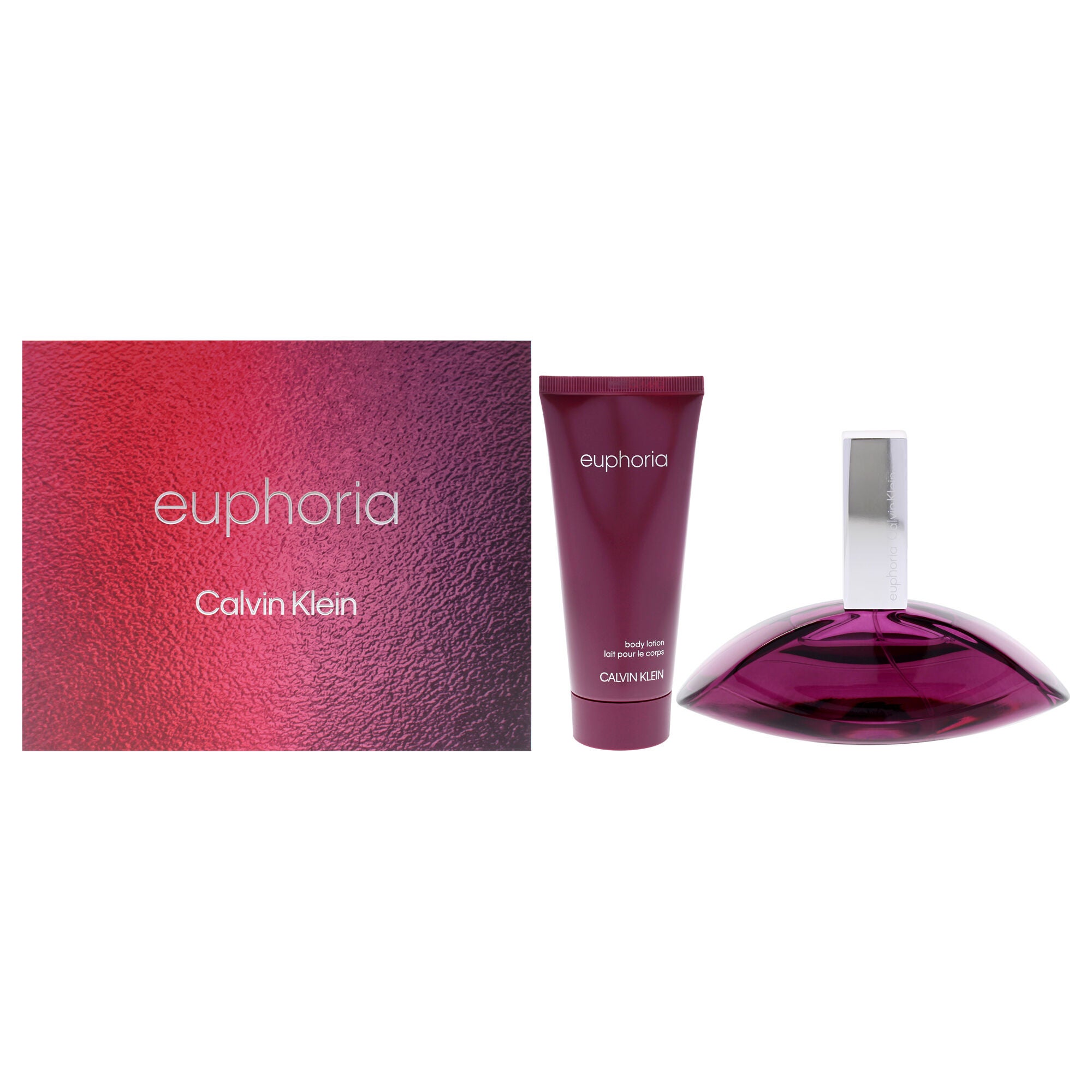 Euphoria by Calvin Klein for Women - 2 Pc Gift Set 1.7oz EDP Spray, 3.4oz Sensual Skin Lotion, See Description, hi-res image number 0