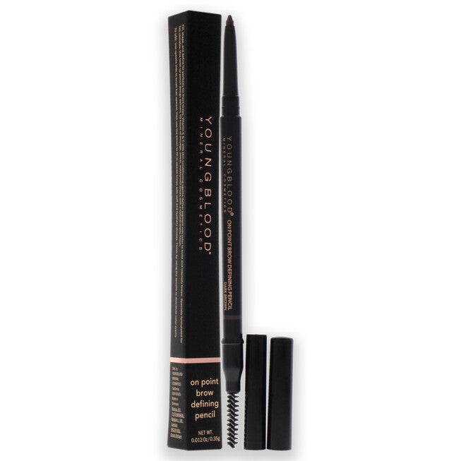 On Point Brow Defining Pencil - Dark Brown by Youngblood for Women - 0.012 oz Eyebrow Pencil, NA, alternate image number null