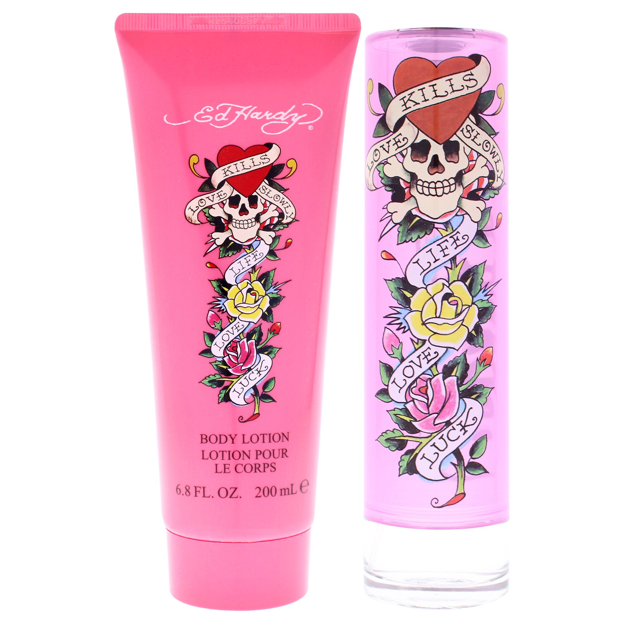 Ed Hardy by Christian Audigier for Women - 2 Pc Gift Set 3.4oz EDP Spray, 6.8oz Body Lotion, Clear, alternate image number 1