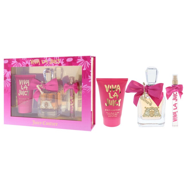 Viva La Juicy by Juicy Couture for Women - 3 Pc Gift Set 3.4oz EDP Spray, 0.33oz EDP Spray, 4.2oz Body Souffle, , alternate image number null