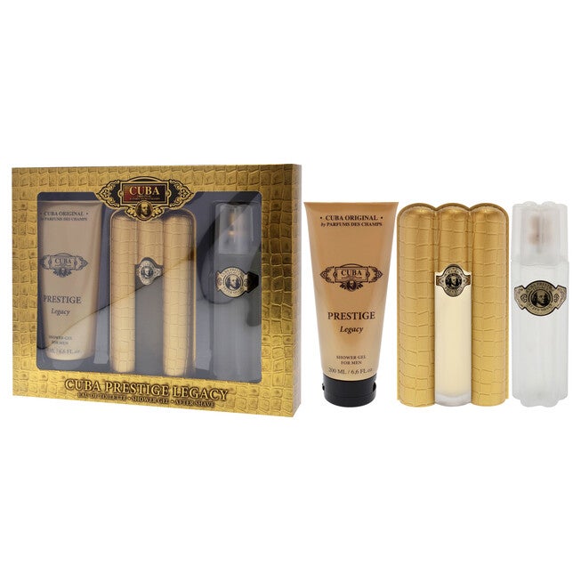 Cuba Prestige Legacy by Cuba for Men - 3 Pc Gift Set 3oz EDT Spray, 6.6oz Shower Gel, 3.3oz After Shave, , alternate image number null