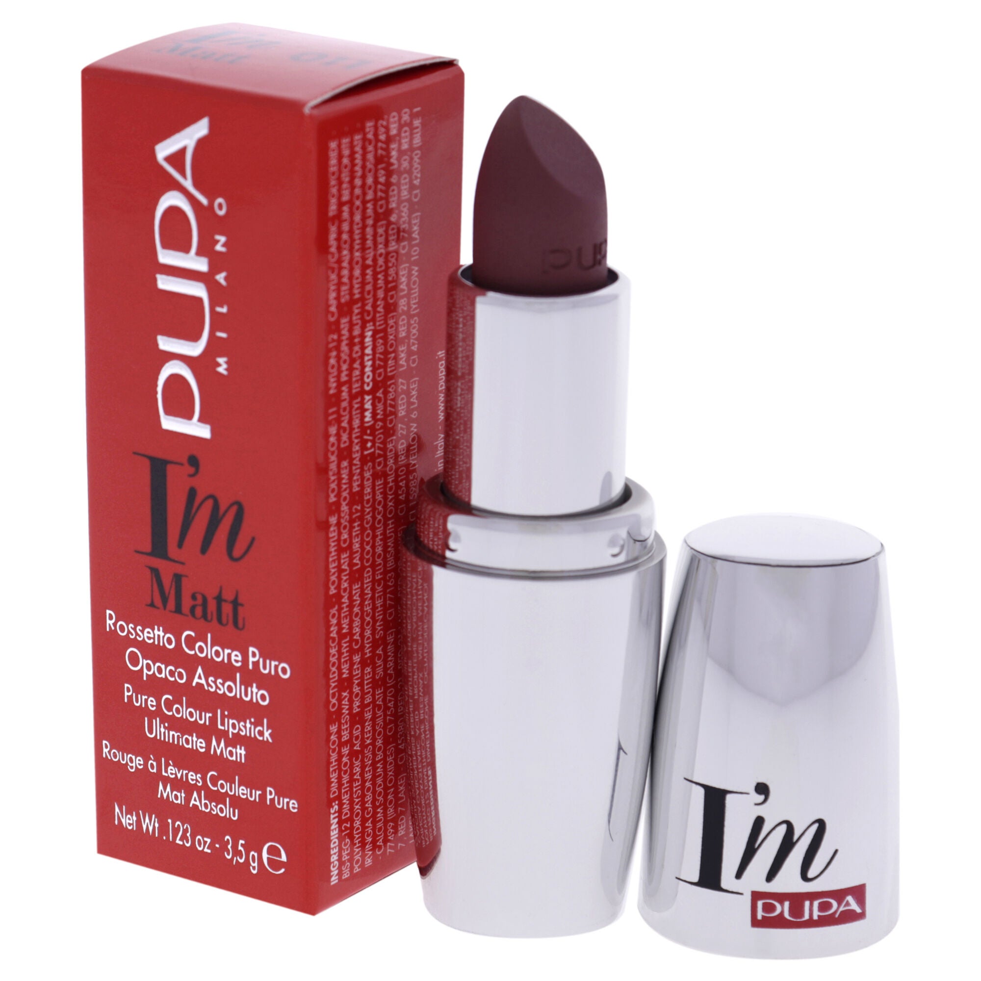 I Am Matte Pure Colour Lipstick - 011 Intense Nude by Pupa Milano for Women - 0.123 oz Lipstick, , alternate image number 7