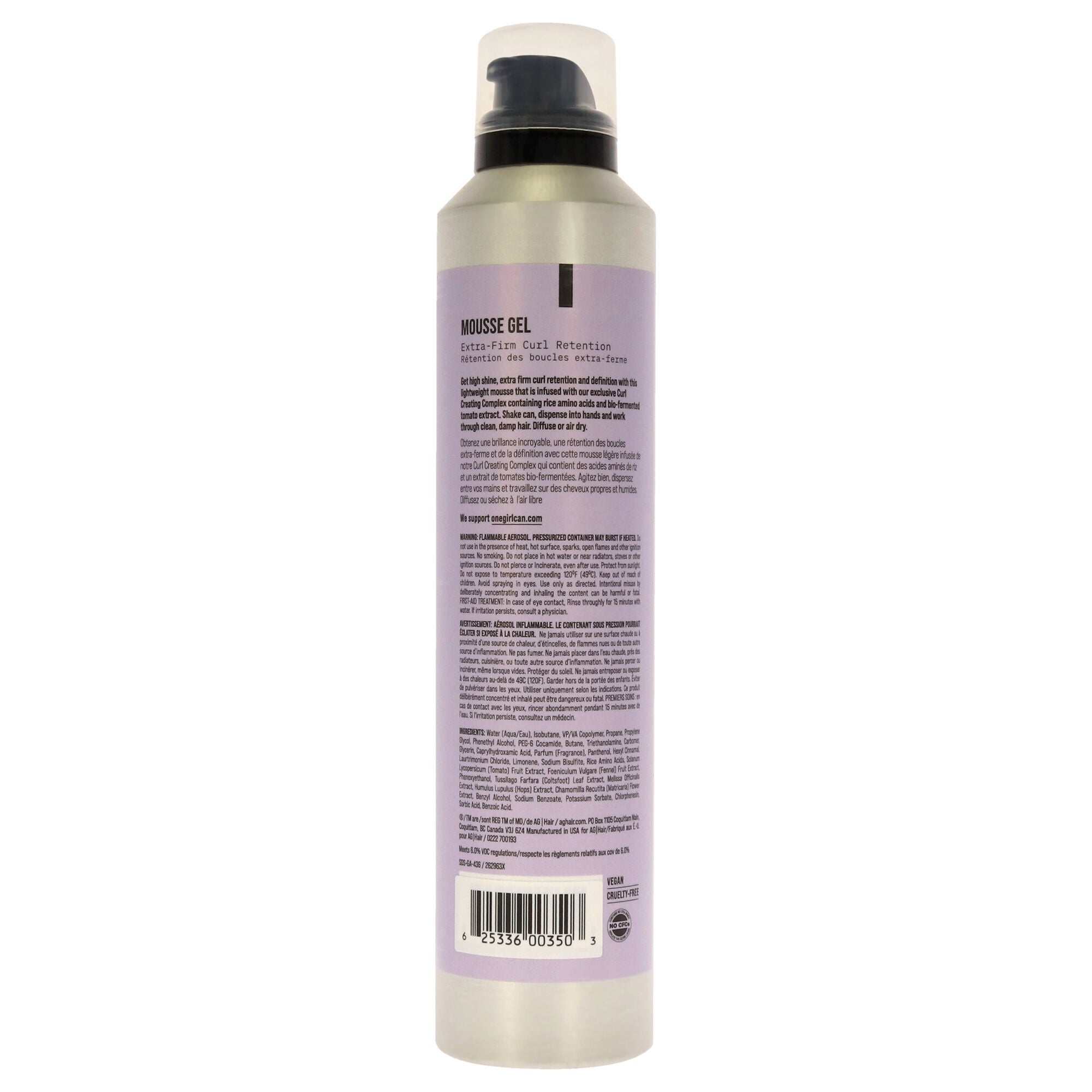 Mousse Gel Extra-Firm by AG Hair Cosmetics for Unisex - 10 oz Mousse, See Description, alternate image number 2