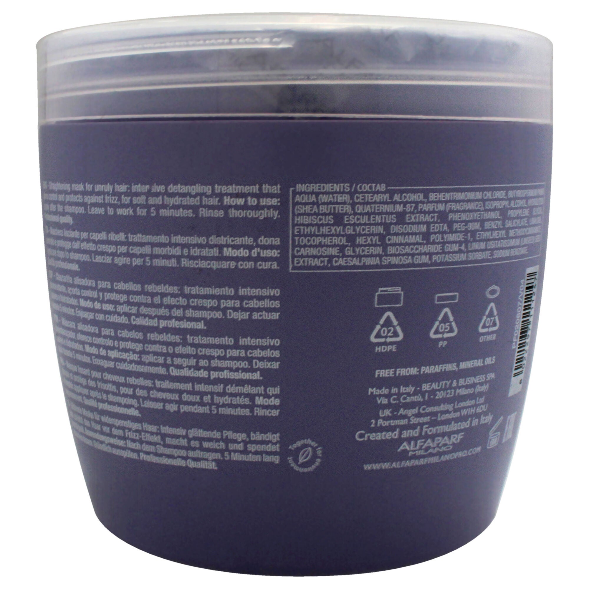 Semi Di Lino Smooth Smoothing Mask by Alfaparf Milano for Unisex - 16.9 oz Masque, See Description, alternate image number 1