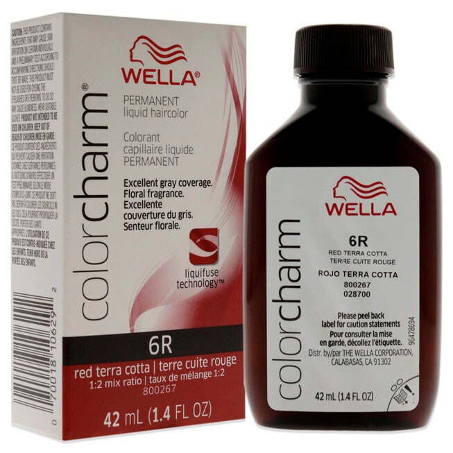 Color Charm Permanent Liquid Hair Color - 6R Red Terra Cotta by Wella for Unisex - 1.42 oz Hair Color, NA, alternate image number null