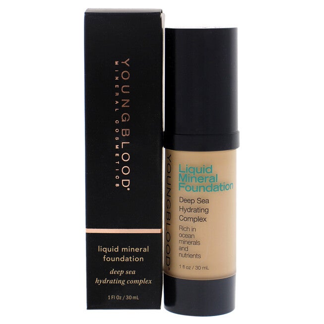 Liquid Mineral Foundation - Shell by Youngblood for Women - 1 oz Foundation, NA, hi-res image number null