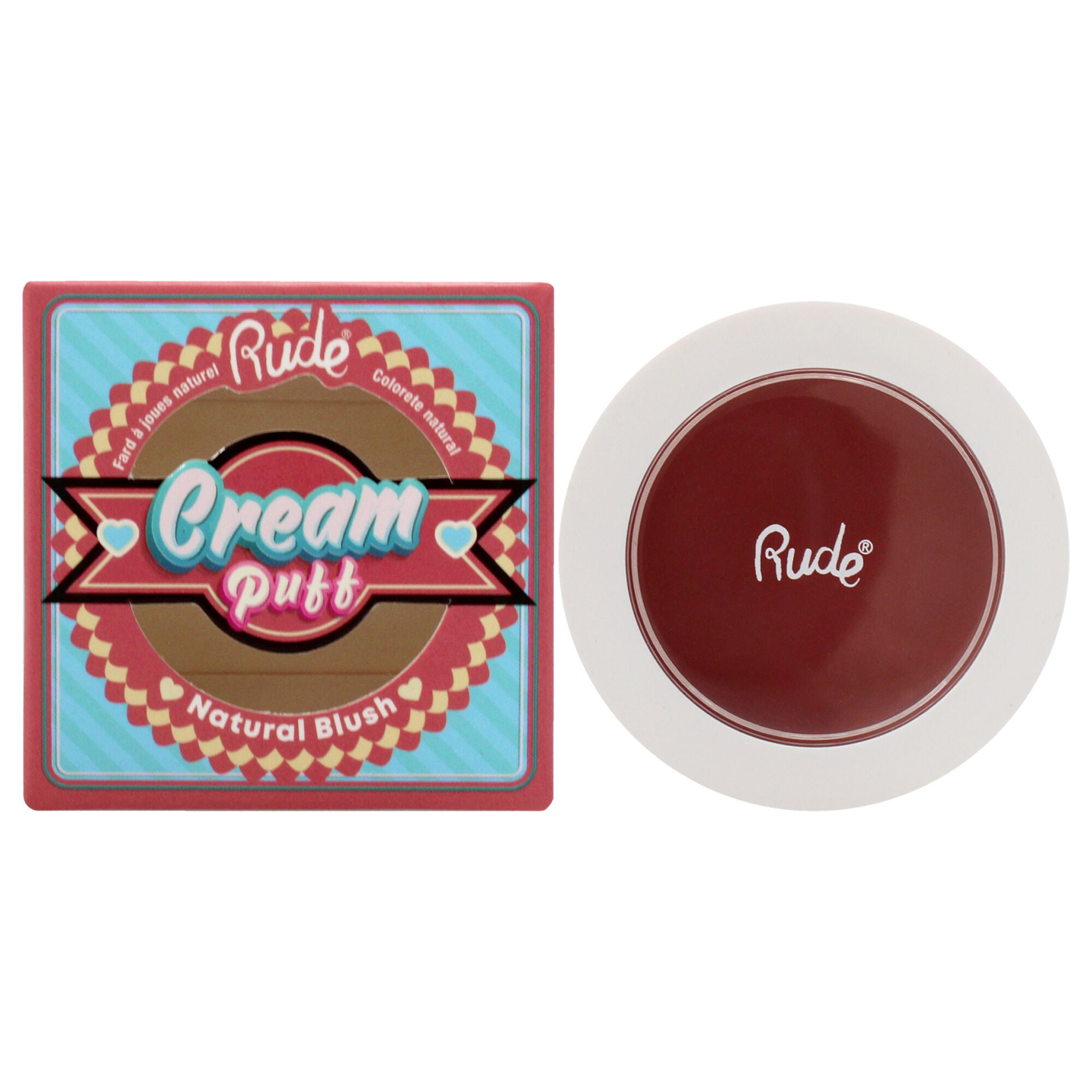 Cream Puff Natural Blush - Mochi by Rude Cosmetics for Women - 0.21 oz Blush, See Description, hi-res image number 0