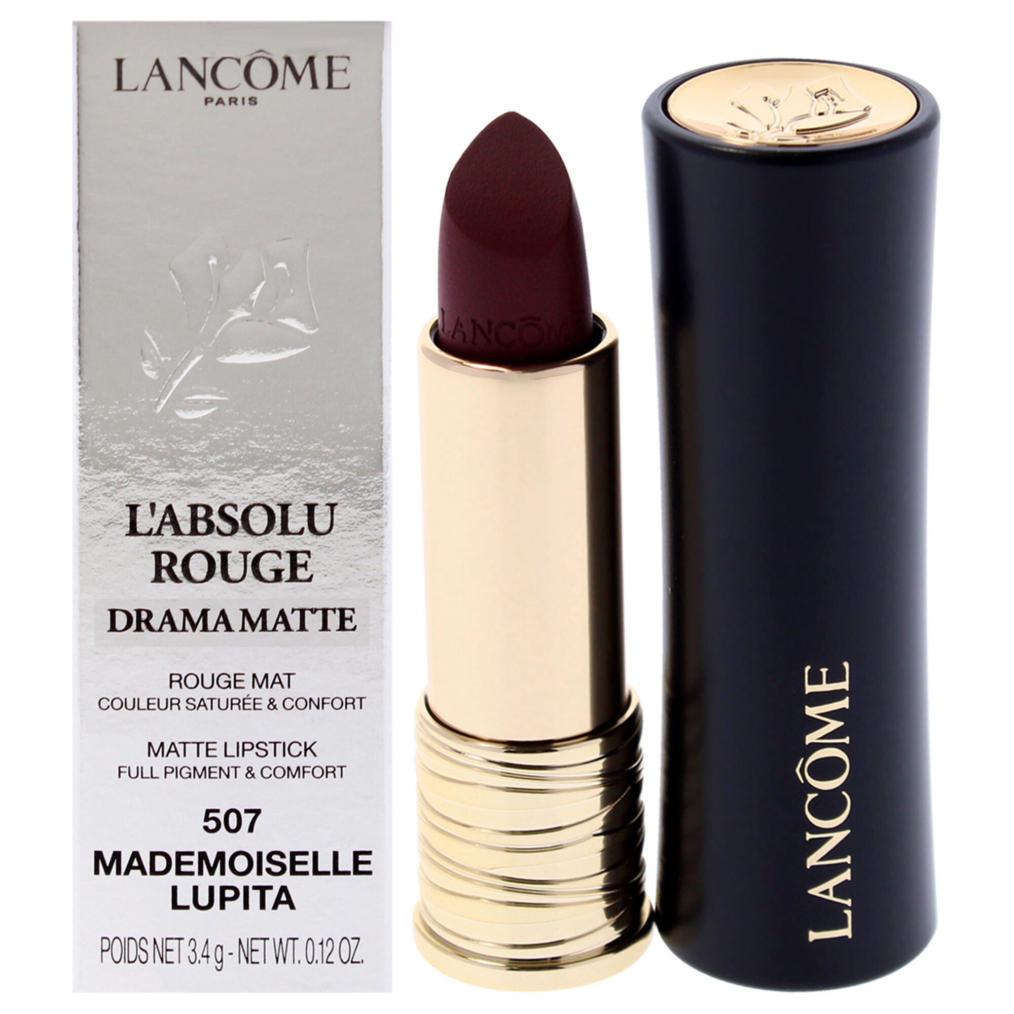 LAbsolu Rouge Drama Matte Lipstick - 507 Mademoiselle Lupita by Lancome for Women - 0.12 oz Lipstick, See Description, hi-res image number 0