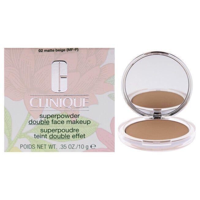 Superpowder Double Face Makeup - 02 Matte Beige (MF-P)-Dry Combination by Clinique for Women - 0.35 oz Powder, NA, hi-res image number null