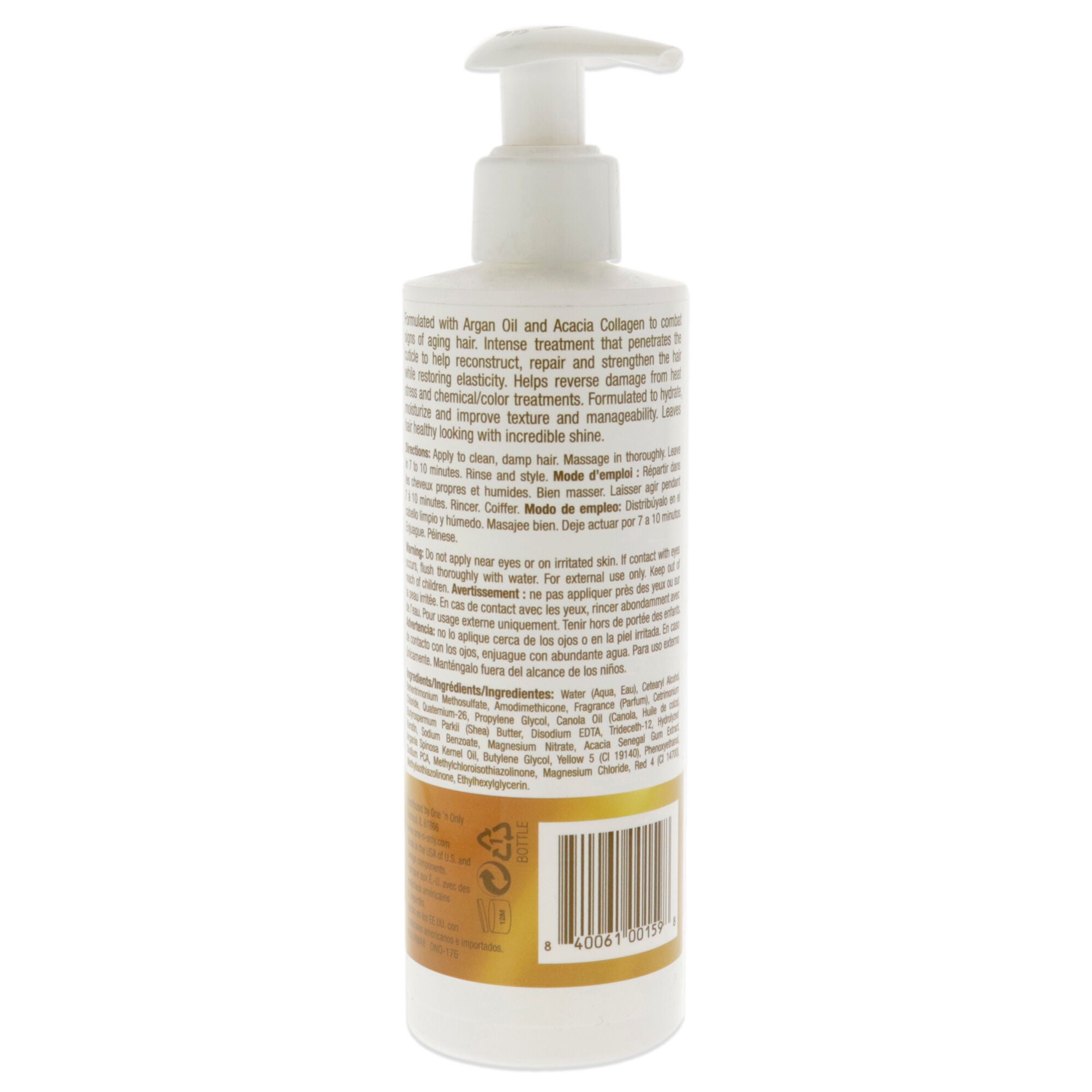 Argan Oil Strengthening Restorative Mask by One n Only for Unisex - 7.8 oz Masque, See Description, alternate image number 2