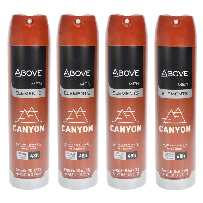 48 Hours Element Antiperspirant Deodorant - Canyon by Above for Men - 3.17 oz Deodorant Spray - Pack of 4, See Description, hi-res image number 0