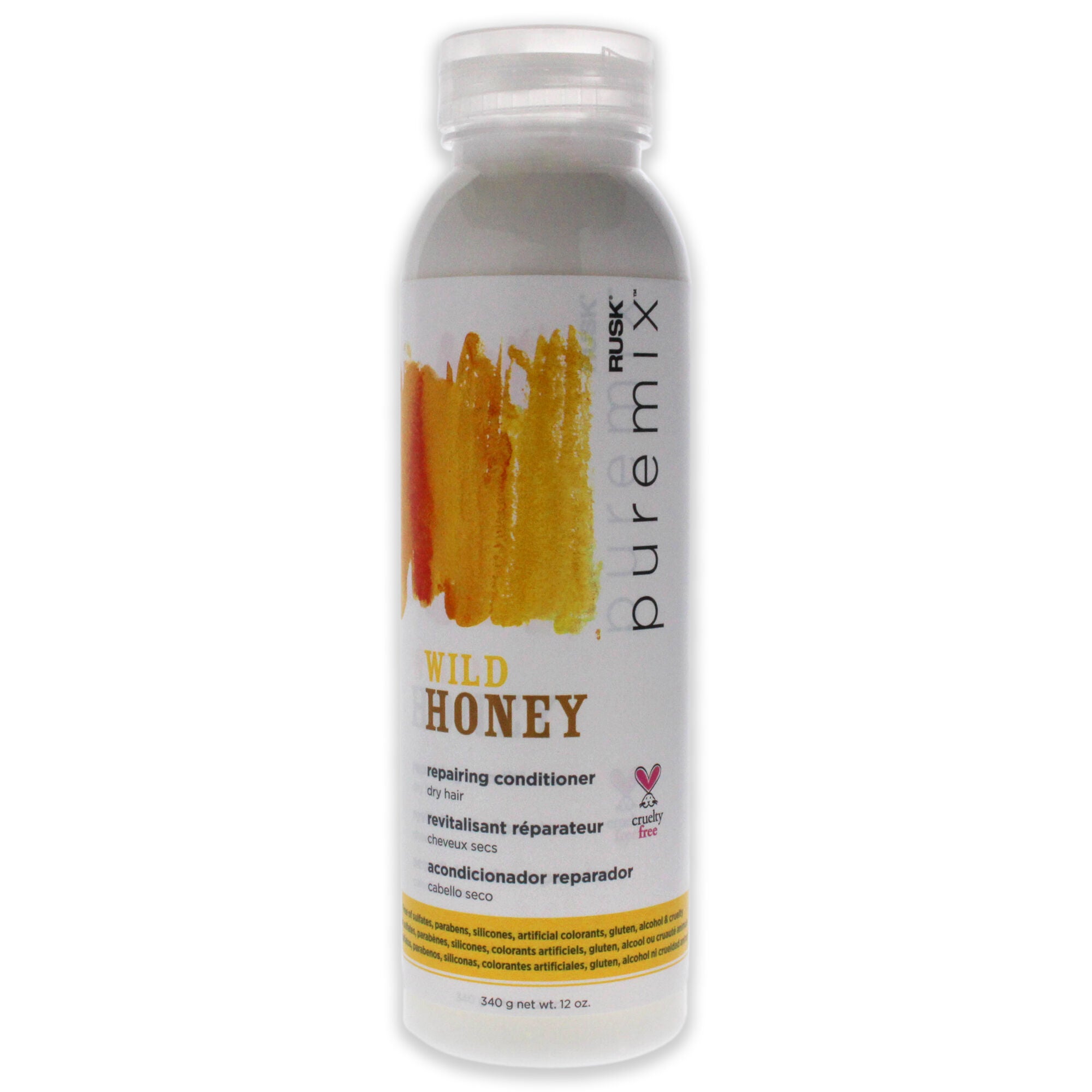 Puremix Wild Honey Repairing Conditioner - Dry Hair by Rusk for Unisex - 12 oz Conditioner, White, hi-res image number 0