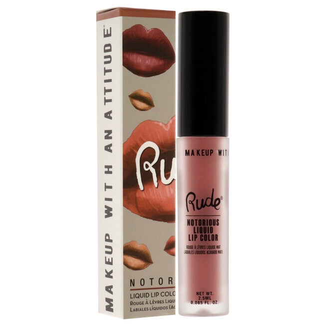 Notorious Rich Long Liquid Lip Color - Obscene Gesture by Rude Cosmetics for Women - 0.1 oz Lip Color, , alternate image number null
