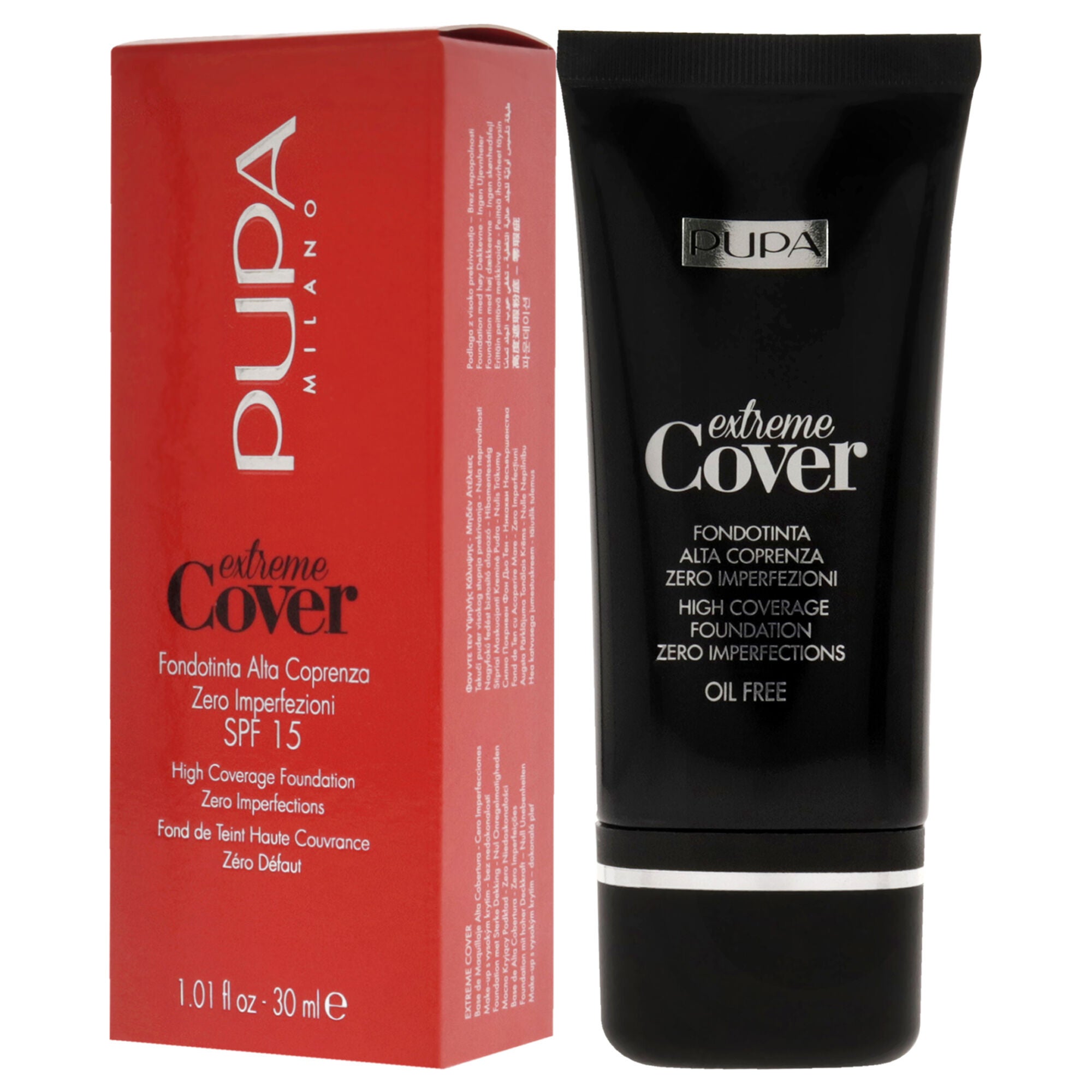 Extreme Cover Foundation SPF 15 - 010 Alabaster by Pupa Milano for Women - 1.01 oz Foundation, See Description, alternate image number 3