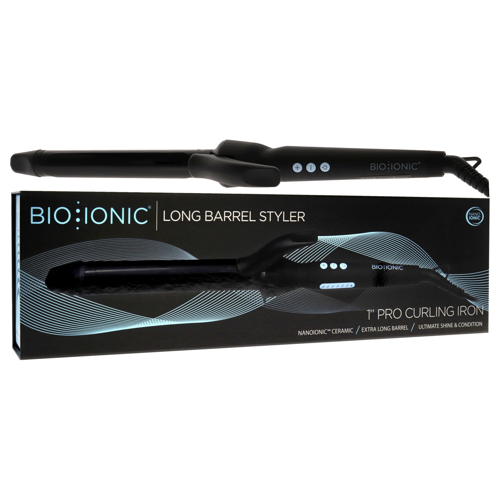 Long Barrel Styler - Black by Bio Ionic for Women - 1 Inch Curling Iron, See Description, alternate image number 1