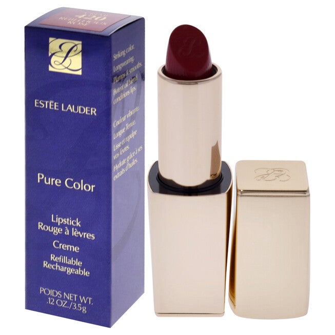 Pure Color Creme Lipstick - 420 Rebellious Rose by Estee Lauder for Women - 0.12 oz Lipstick (Refillable), , alternate image number null