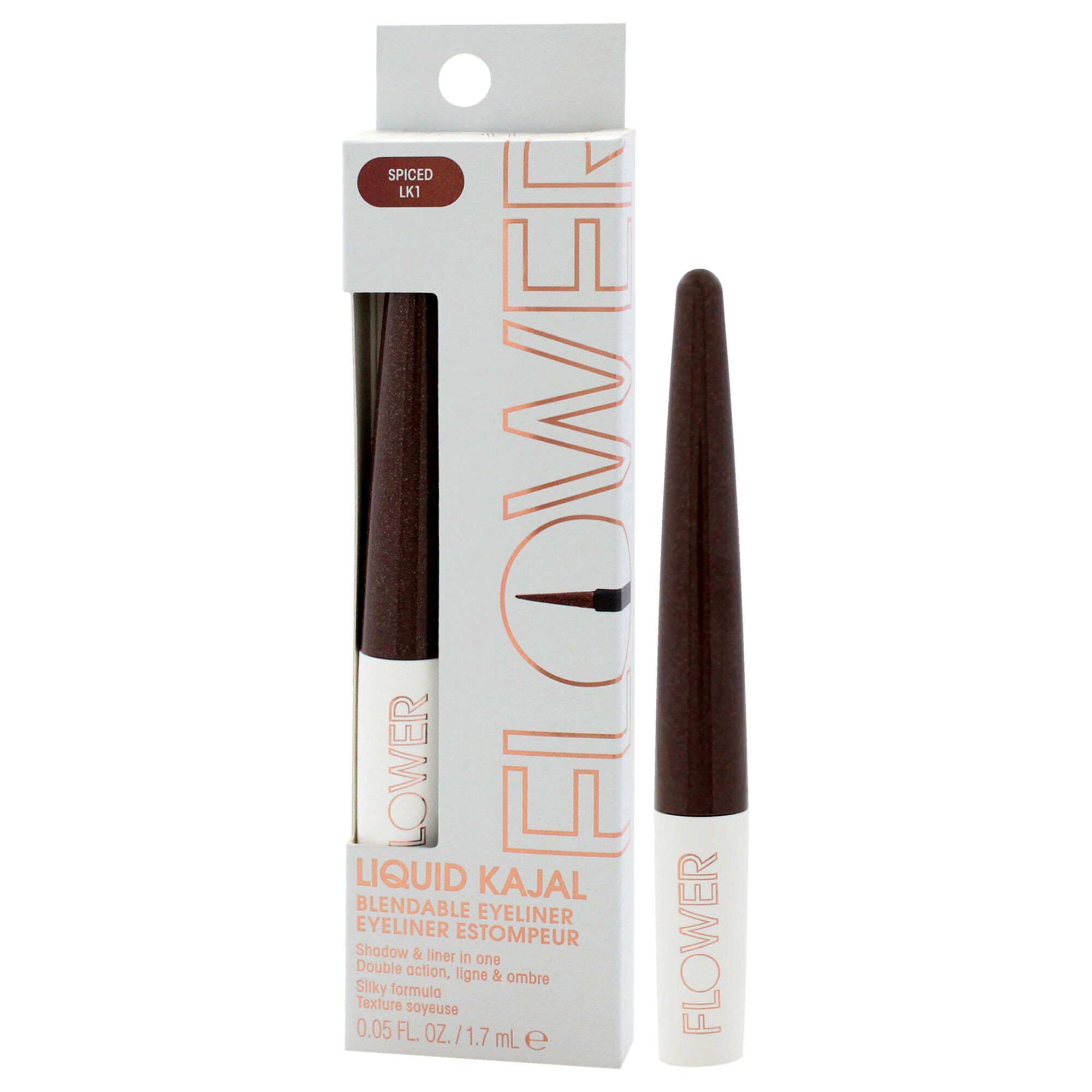 Liquid Kajal Blendable Eyeliner- LK1 Spiced by Flower Beauty for Women - 0.05 oz Eyeliner, See Description, alternate image number 3