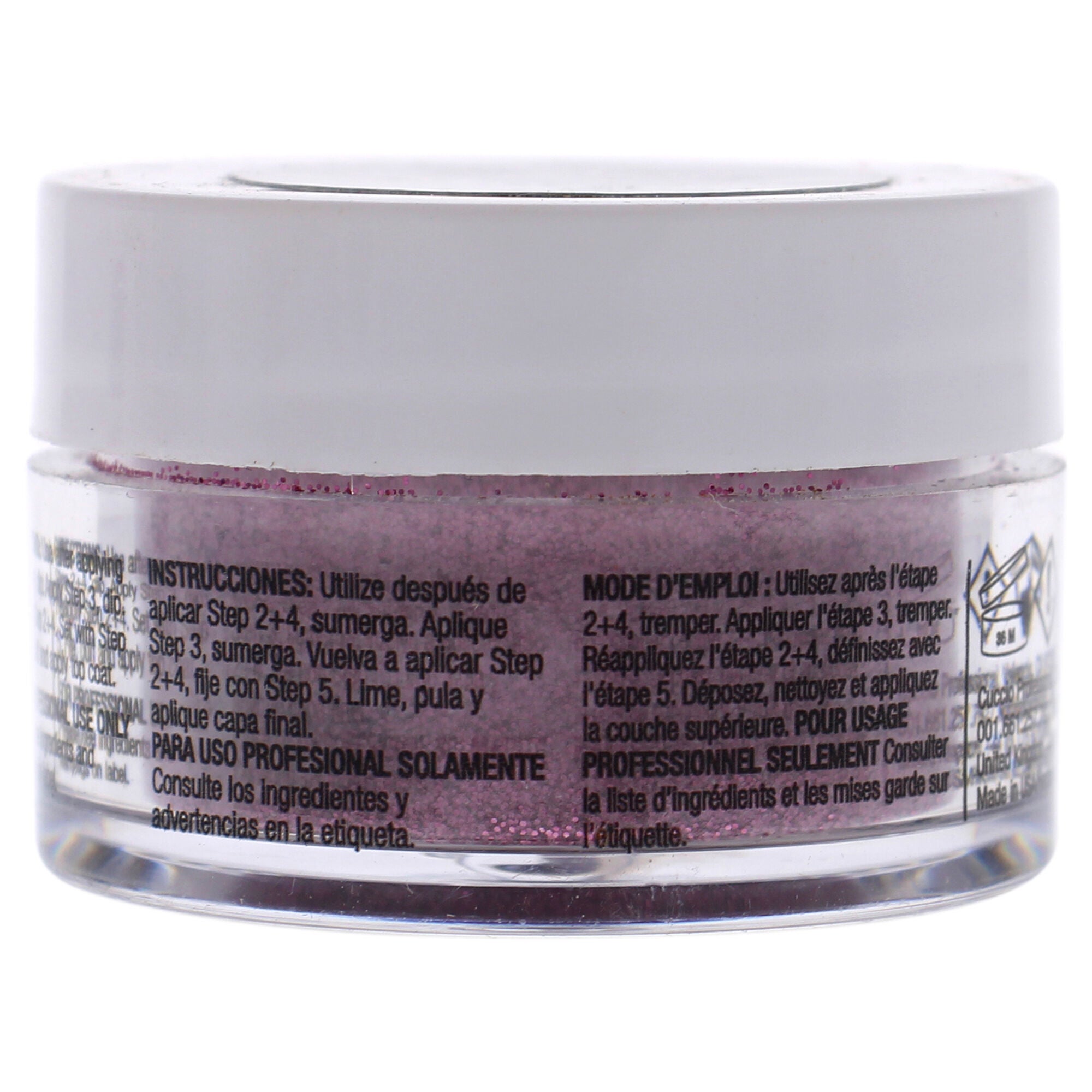 Pro Powder Polish Nail Colour Dip System - Barbie Pink Glitter by Cuccio Colour for Women - 0.5 oz Nail Powder, See Description, alternate image number 2